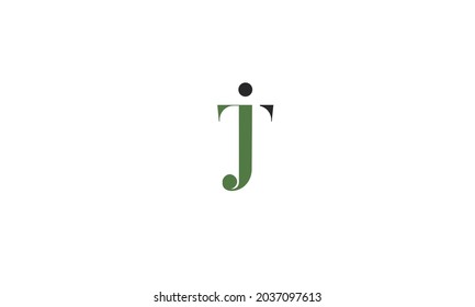 Alphabet letters Initials Monogram logo TJ, JT, T and J
