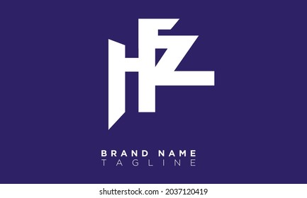 Alphabet letters Initials Monogram logo HZ, ZH, H and Z