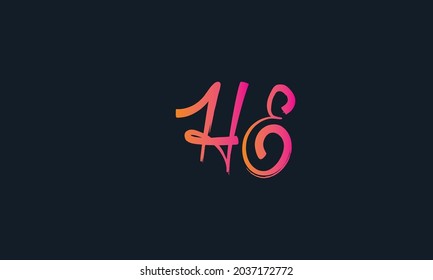 Alphabet letters Initial Monogram Logo EH, H und E