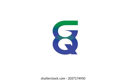 Alphabet letters Initials Monogram logo QG, G and Q
