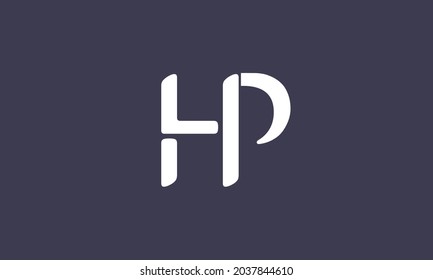 Letras alfabéticas Iniciales Monograma HP, PH, H y P