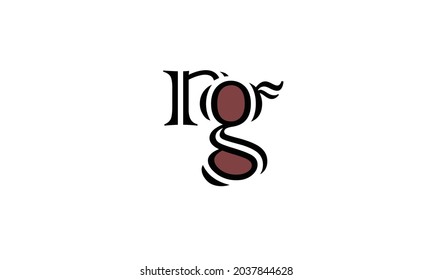Alphabet letters Initial Monogram Logo RG, GR, R und G