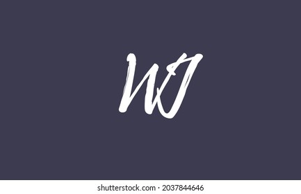 Alphabet letters Initials Monogram logo WJ, JW, W and J