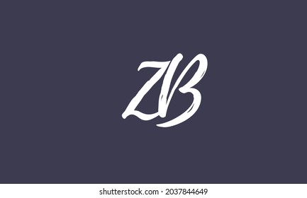 Alphabet letters Initials Monogram logo ZB, BZ, Z and B