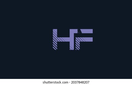 Letras alfabéticas Iniciales Logotipo Monograma HF, FH, H y F