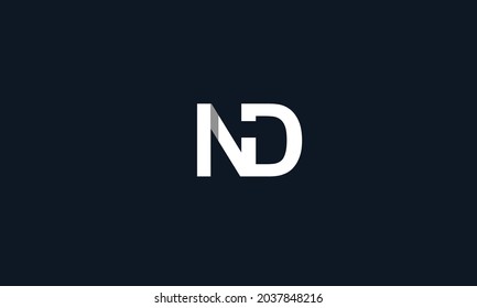 Alphabet letters Initials Monogram logo ND, DN, N and D