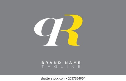 Alphabet letters Initials Monogram logo QR, RQ, Q and R
