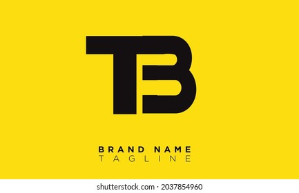 Letras alfabéticas Iniciales Logotipo Monograma TB, BT, T y B