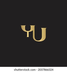 Alphabet letters Initials Monogram logo UY, YU, Y and U