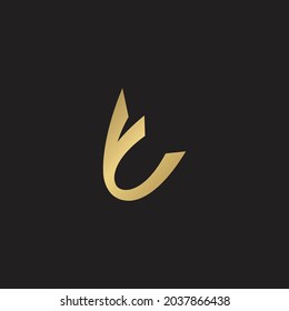 Alphabet letters Initial Monogram Logo UY YU