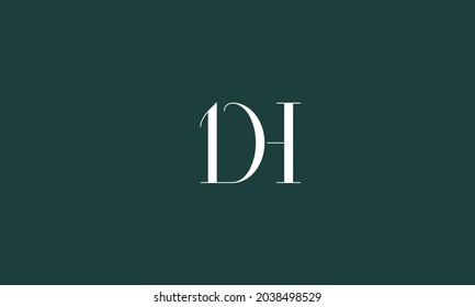Alphabet letters Initials Monogram logo DH, HD, D and H