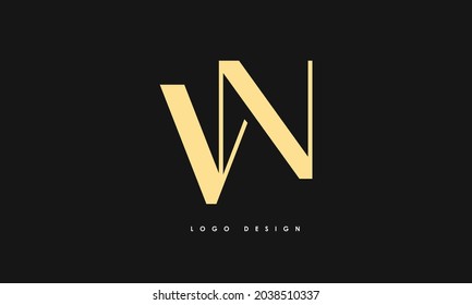 Alphabet letters Initials Monogram logo VN, NV, V and N