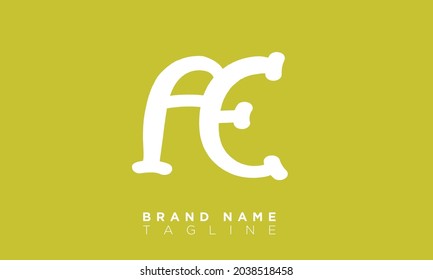 Letras alfabéticas Iniciales Monograma FE, EF, F y E