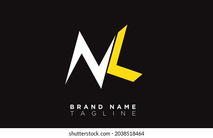 Alphabet letters Initials Monogram logo NL, LN, N and L