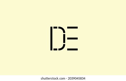 Alphabet letters Initials Monogram logo DE, ED, D and E