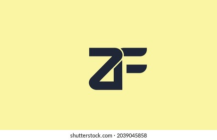 Alphabet letters Initials Monogram logo ZF, FZ, Z and F