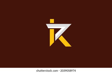 Alphabet letters Initials Monogram logo IR, RI, I and R