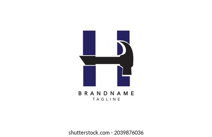 Alphabet letters Initials Monogram logo HA INITIAL, HA letter