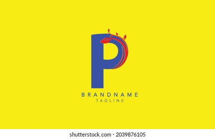Alphabet letters Initials Monogram logo P, P INITIAL, P letter
