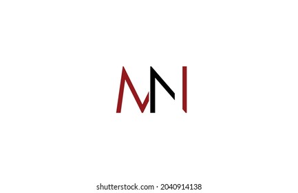 Alphabet letters Initials Monogram logo MN, NM, M and N