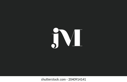 Alphabet letters Initials Monogram logo JM, MJ, J and M