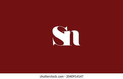 Alphabet letters Initials Monogram logo SN, NS, S and N