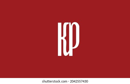 Alphabet letters Initials Monogram logo KP, PK, K and P