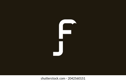 Alphabet letters Initials Monogram logo FJ, JF, F and J