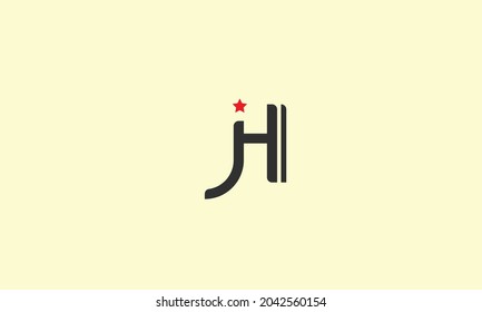 Alphabet letters Initials Monogram logo JH, HJ, J and H