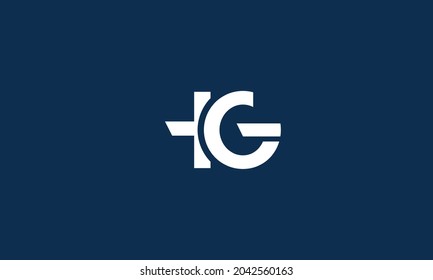 Letras alfabéticas Iniciales Logotipo Monograma HG, GH, H y G