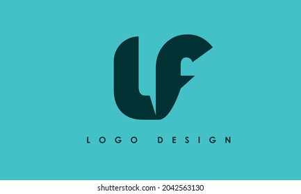 Letras alfabéticas Iniciales Logotipo Monograma LF, FL, L y F
