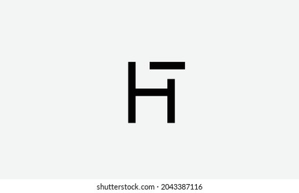 Alphabet letters Initials Monogram logo HT TH H T