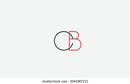 Letras alfabéticas Iniciales Monograma CB BC C B