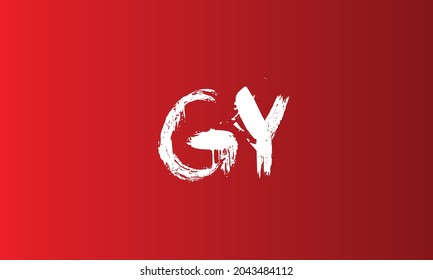 Letras alfabéticas Iniciales Logotipo Monograma GY, YG, G e Y