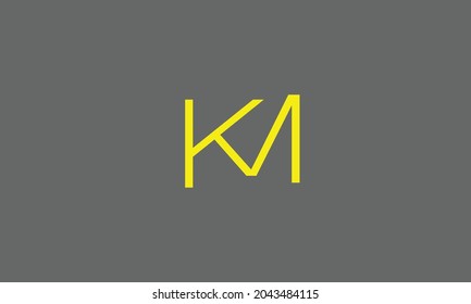 Letras alfabéticas Iniciales Monograma KA, AK, K y A