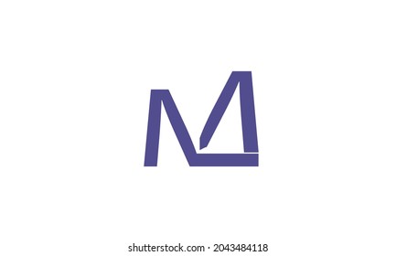 Letras alfabéticas Iniciales Logotipo Monograma MA, AM, M y A