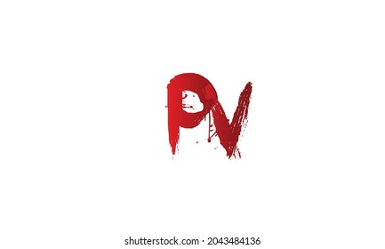 Alphabet letters Initial Monogram Logo PV, VP, P und V