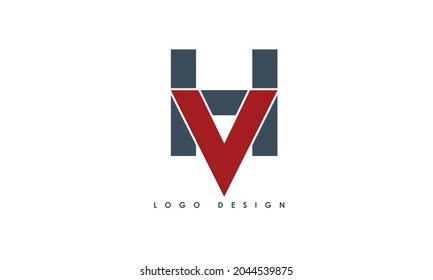 Alphabet letters Initials Monogram logo HV, VH, H and V