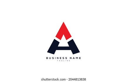 Alphabet letters Initials Monogram logo AH, A and H