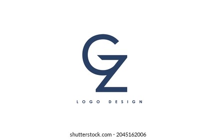 Alphabet letters Initials Monogram logo GZ, ZG, G and Z
