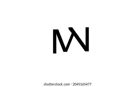 Letras alfabéticas Iniciales Logotipo Monograma MV, VM, M y V