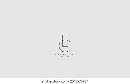 Alphabet letters Initials Monogram logo CE EC C E