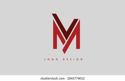 Alphabet letters Initials Monogram logo VM, MV, V and M