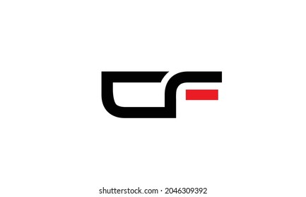 Alphabet letters Initials Monogram logo CF, FC, C and F