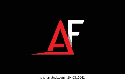 Alphabet letters Initials Monogram logo AF, FA, A and F