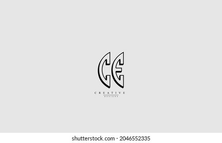 Alphabet letters Initials Monogram logo  CE EC C E