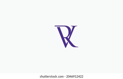 Alphabet letters Initials Monogram logo RV, VR, R and V