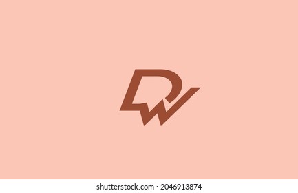 Alphabet letters Initials Monogram logo DW, WD, D and W