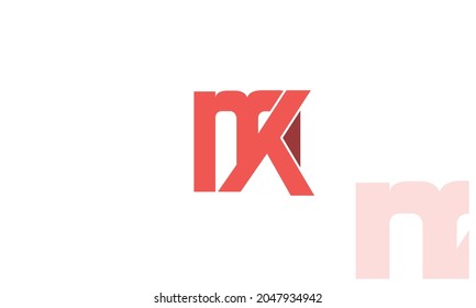 Alphabet letters Initial Monogram Logo MK, KM, M und K