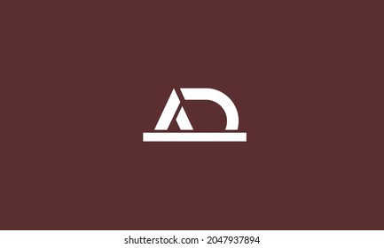 Letras alfabéticas Iniciales logotipo de monograma AD, DA, A y D